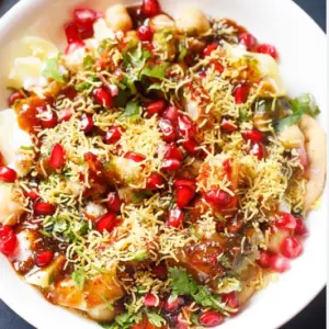 Delicious Chat Papri at Mint Leaf Indian Restaurant in Calgary, AB